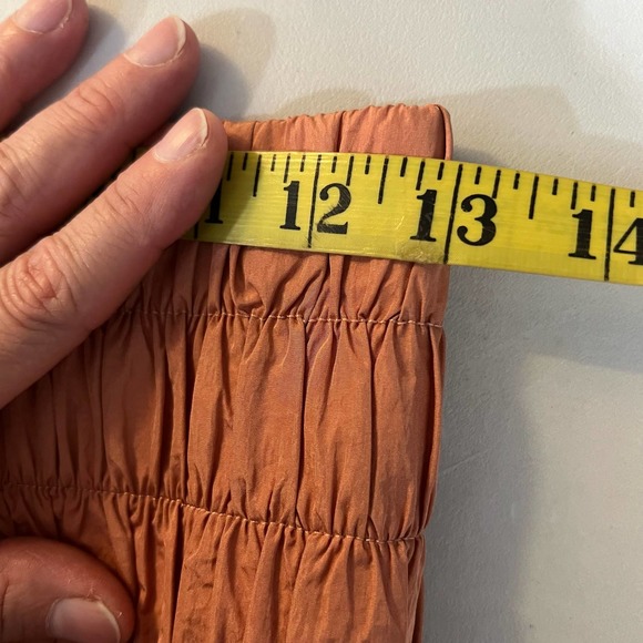 Free People The Way Home Orange Nylon High Waisted Shorts Size L - Picture 10 of 10